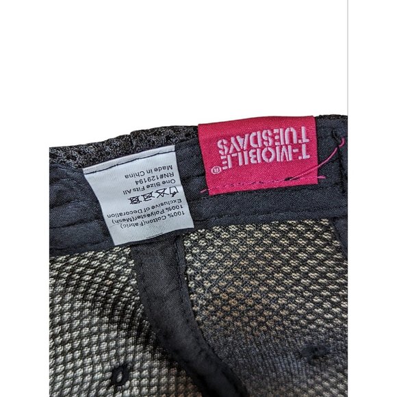 T Mobile Tuesday's Tmobile Employee Hat Cap Baseball Black Pink Hook Loop - Picture 5 of 5